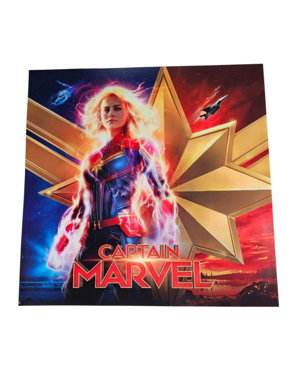 Captain Marvel 14" REDBOX SIGN Plastic Movie Poster Ad